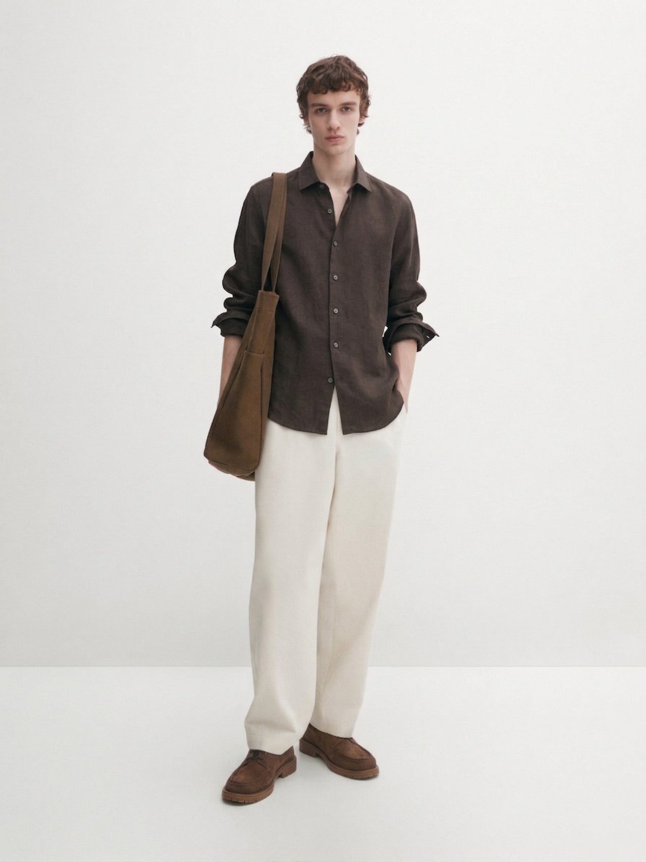 100% Linen sienna shirt