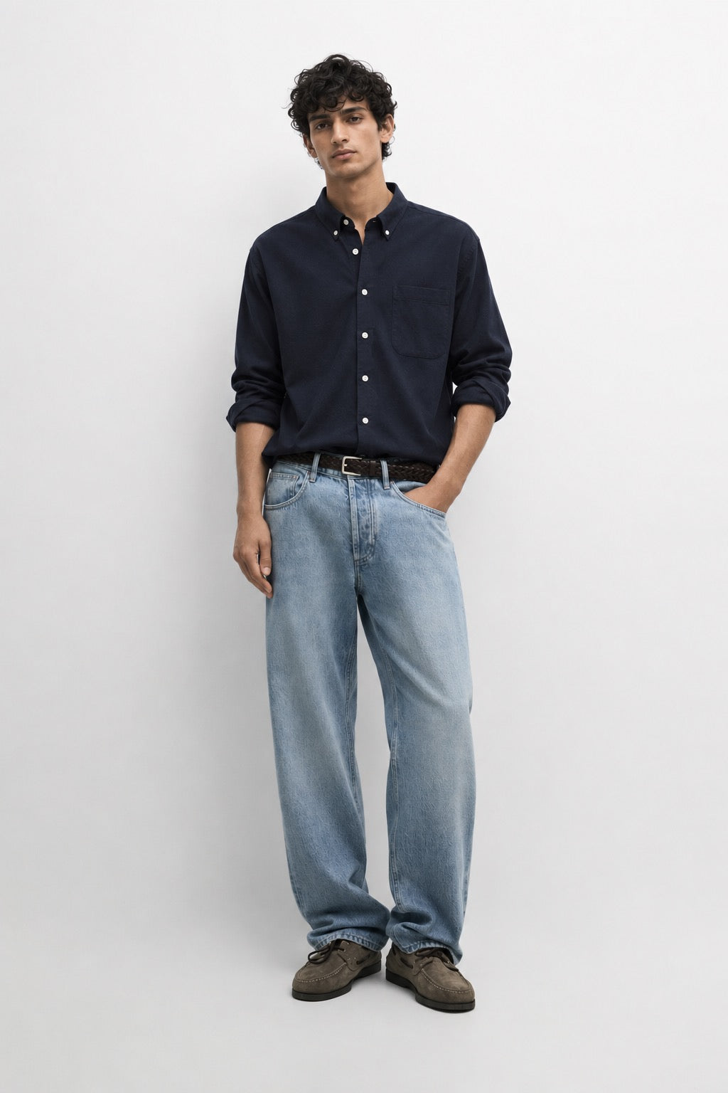 Classic Oxford button down shirt in regular fit - ink