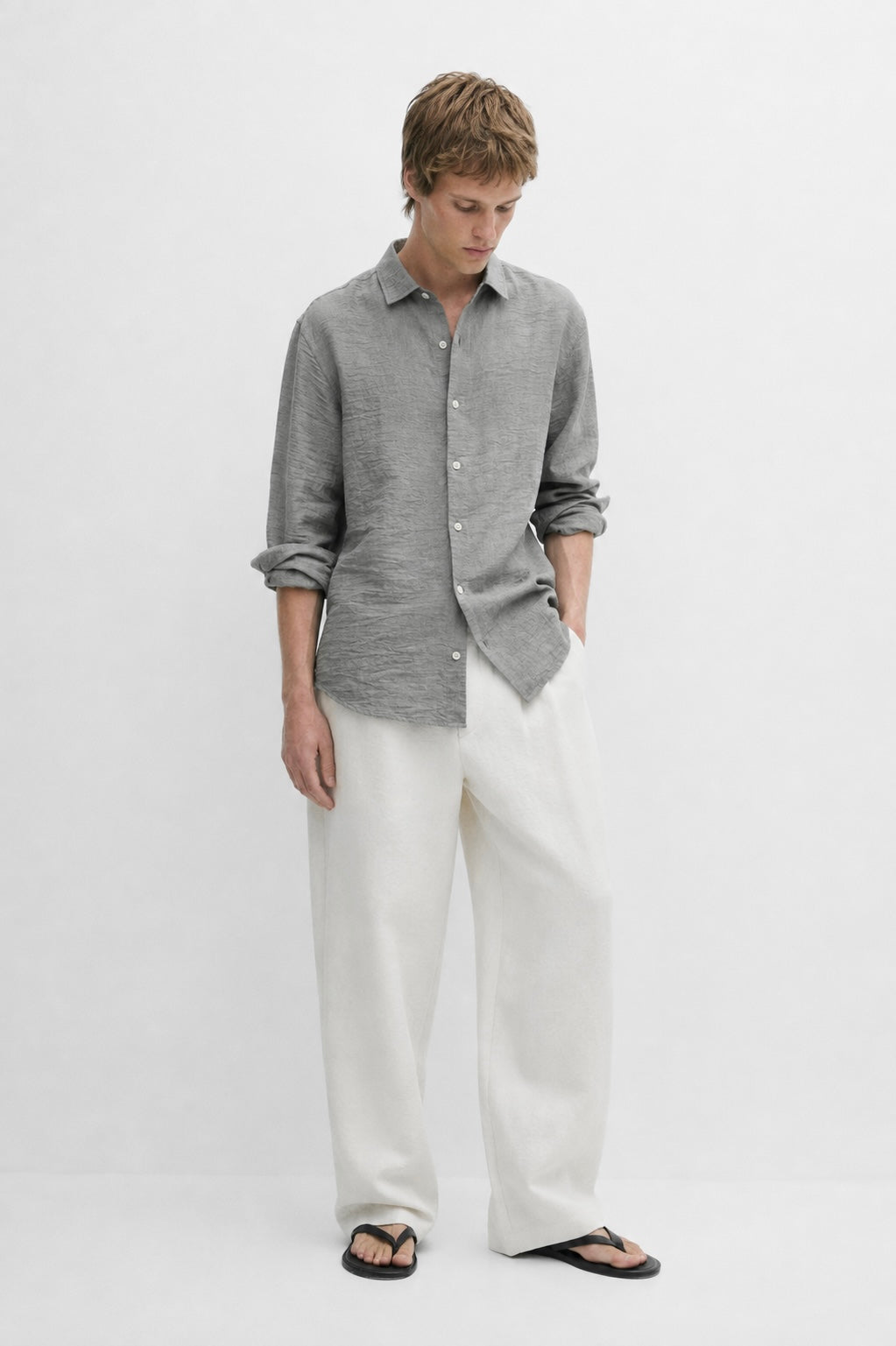 Regular fit textured shirt - Patina