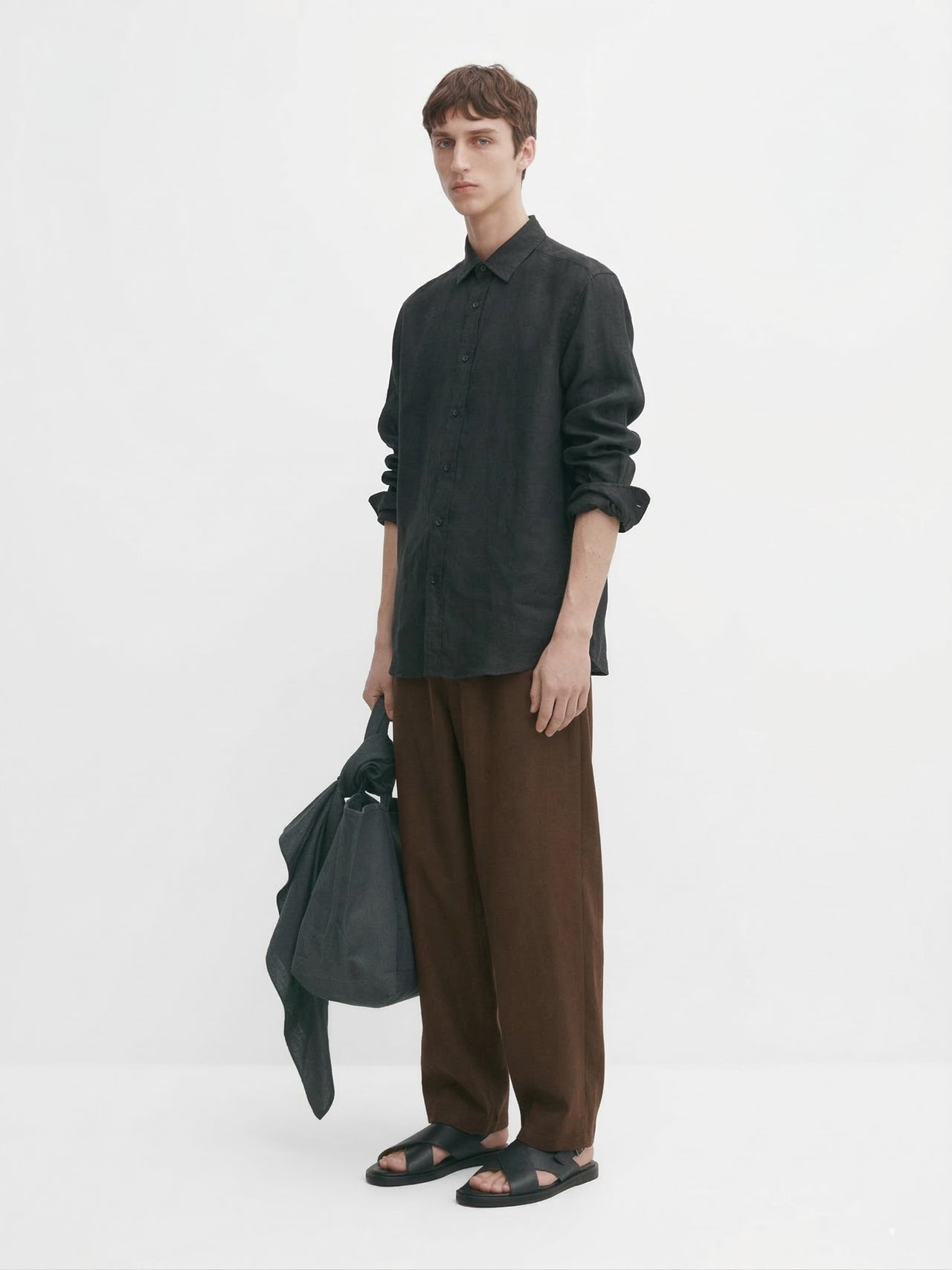 Relaxed fit linen lyocell shirt