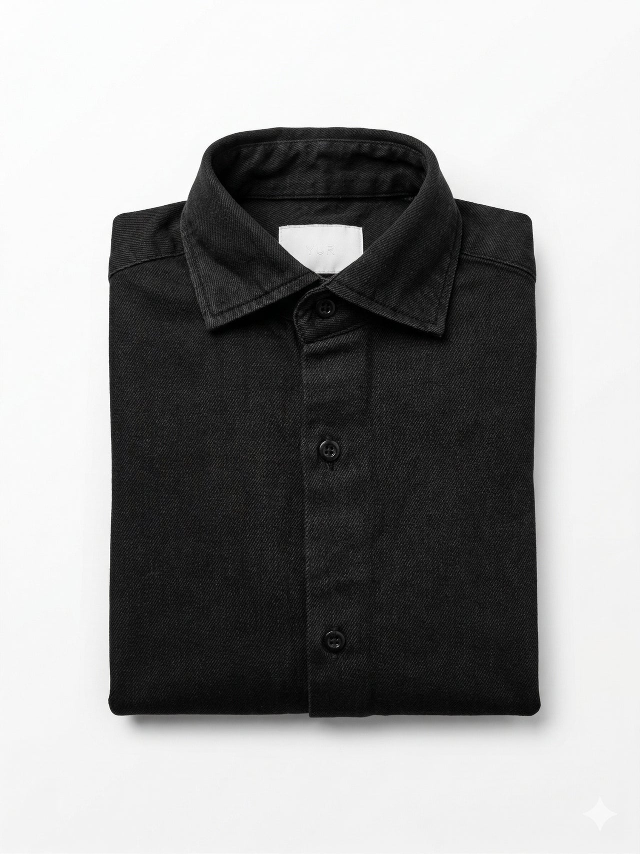 washed denim relaxed fit shirt
