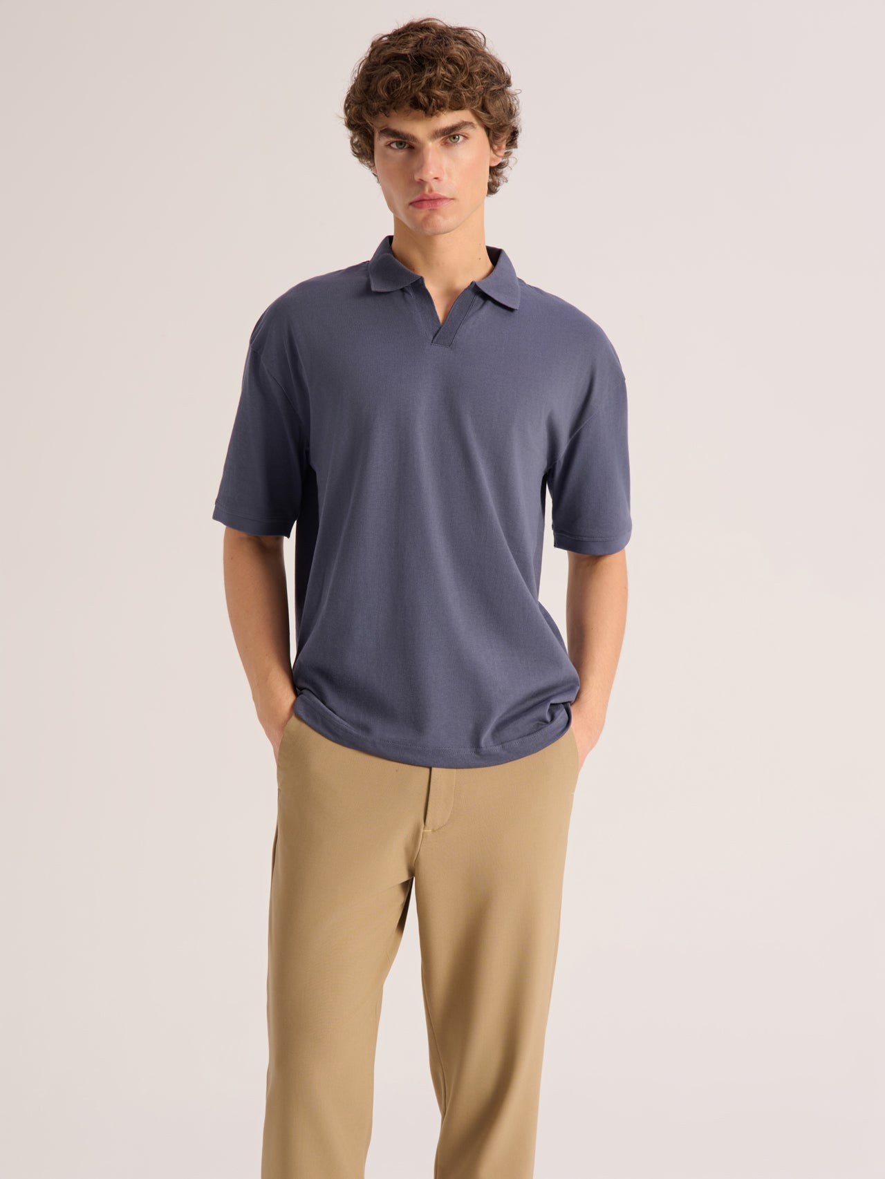 knit polo shirt