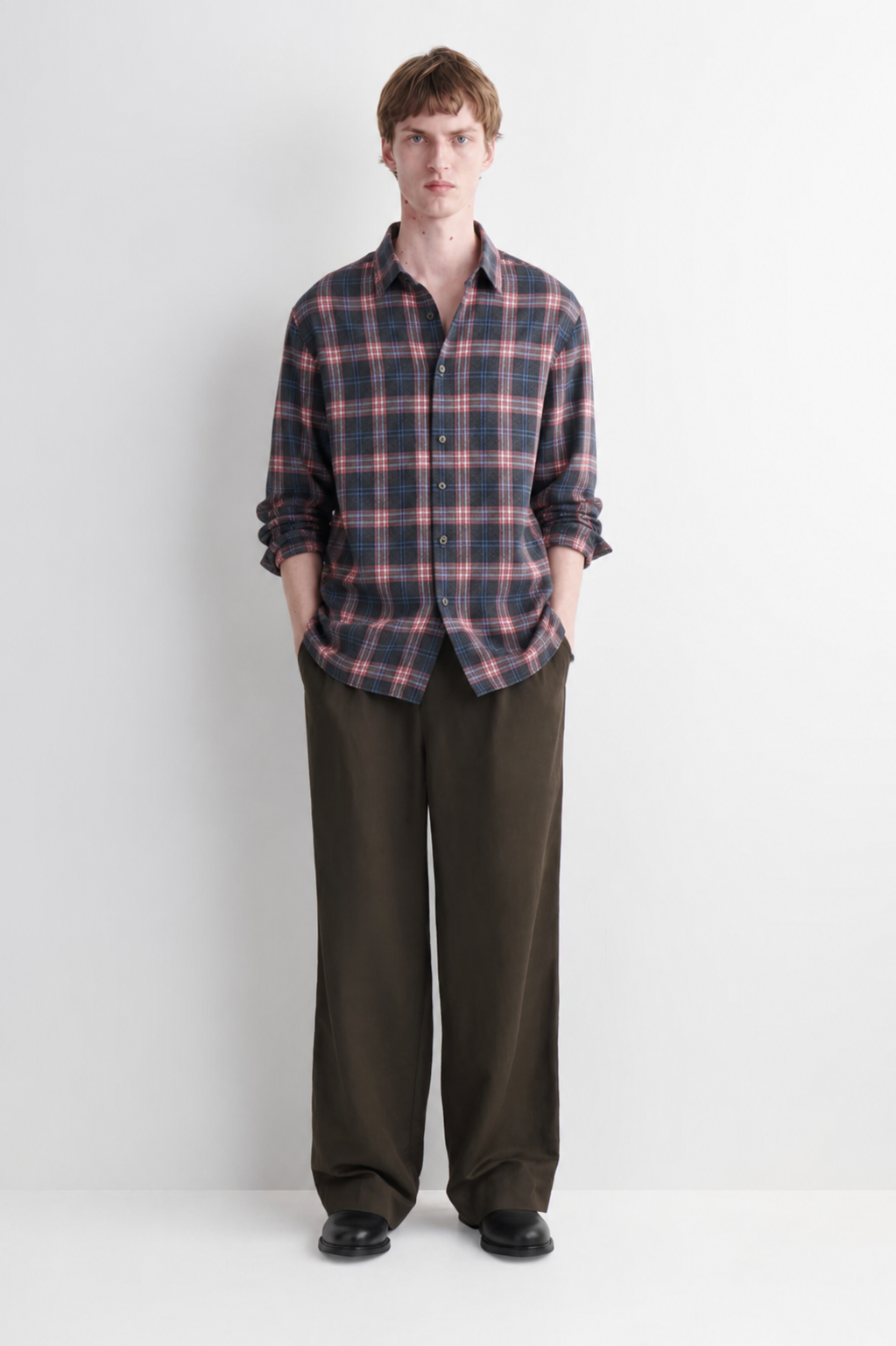 Faded relaxed fit check shirt