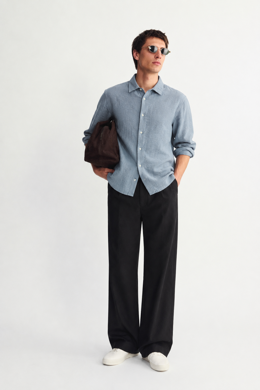 Regular fit textured shirt - Iris