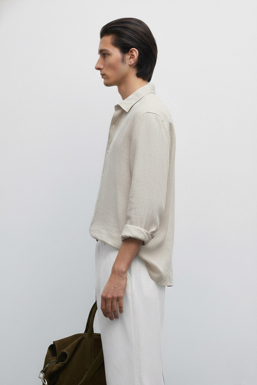Relaxed fit Linen lyocell shirt