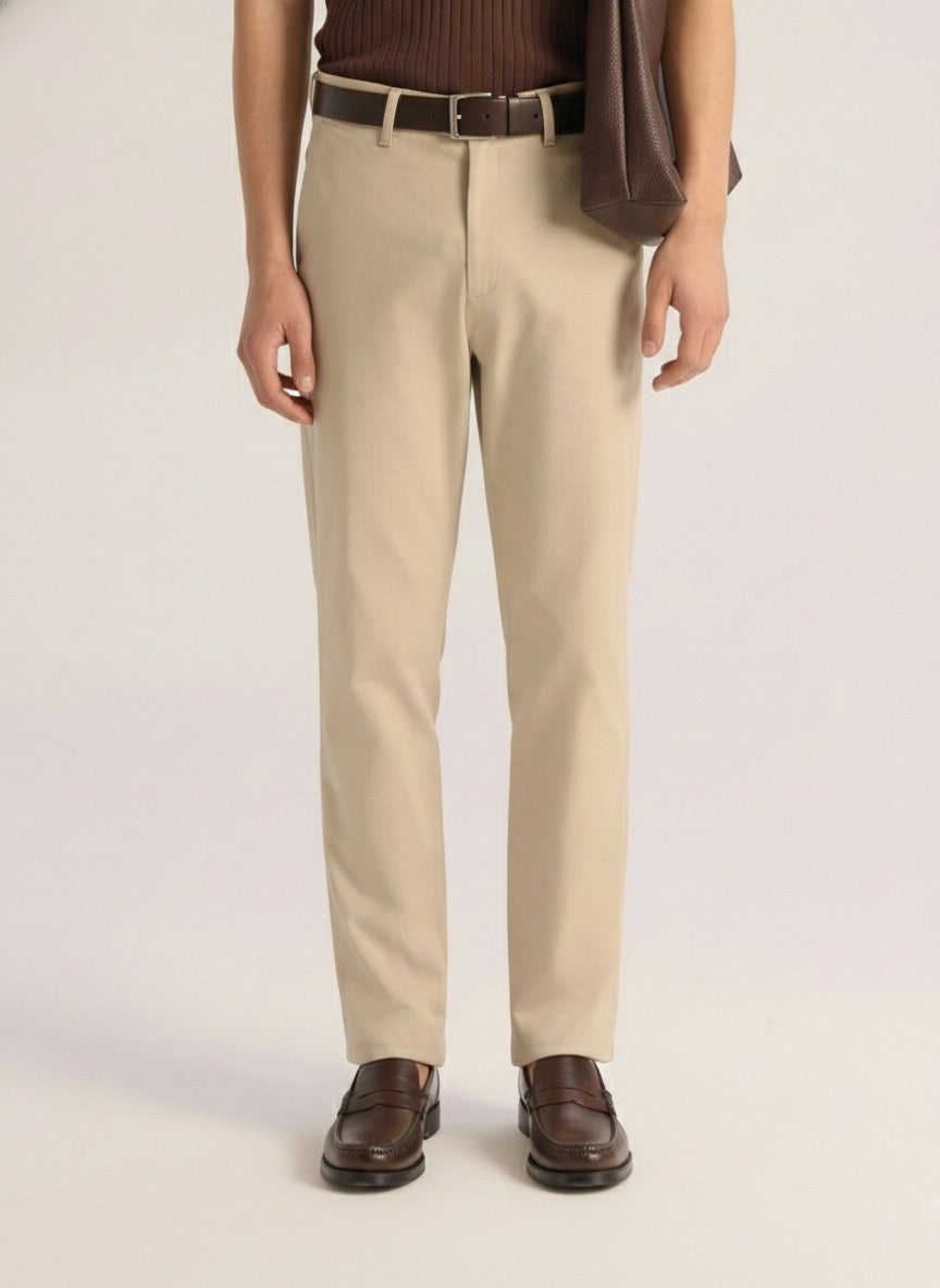 100% cotton relaxed trousers