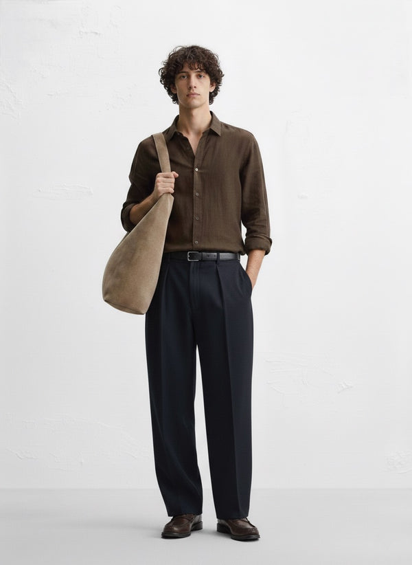 100% cotton wide trousers