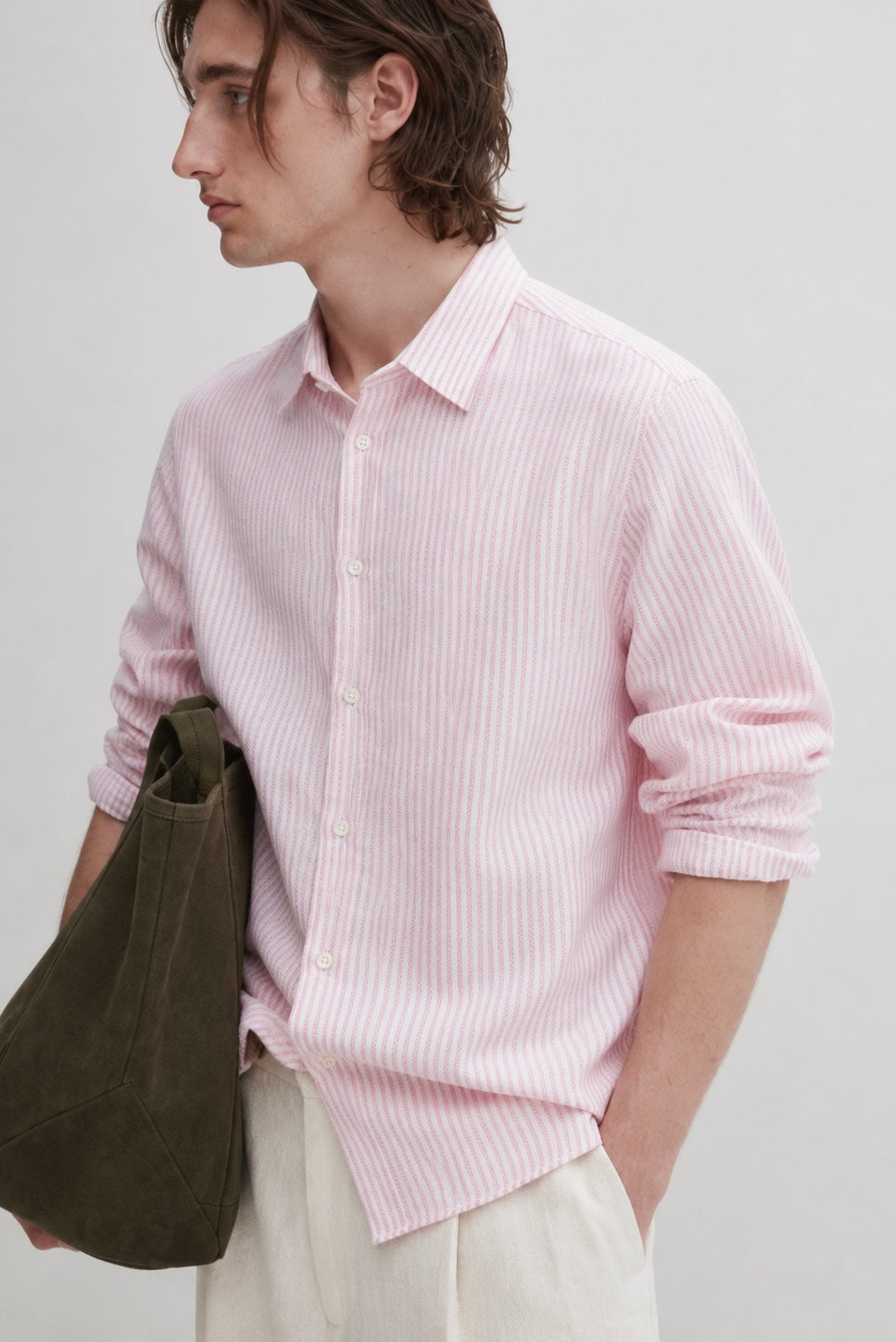 Classic oxford button down shirt - shell pink