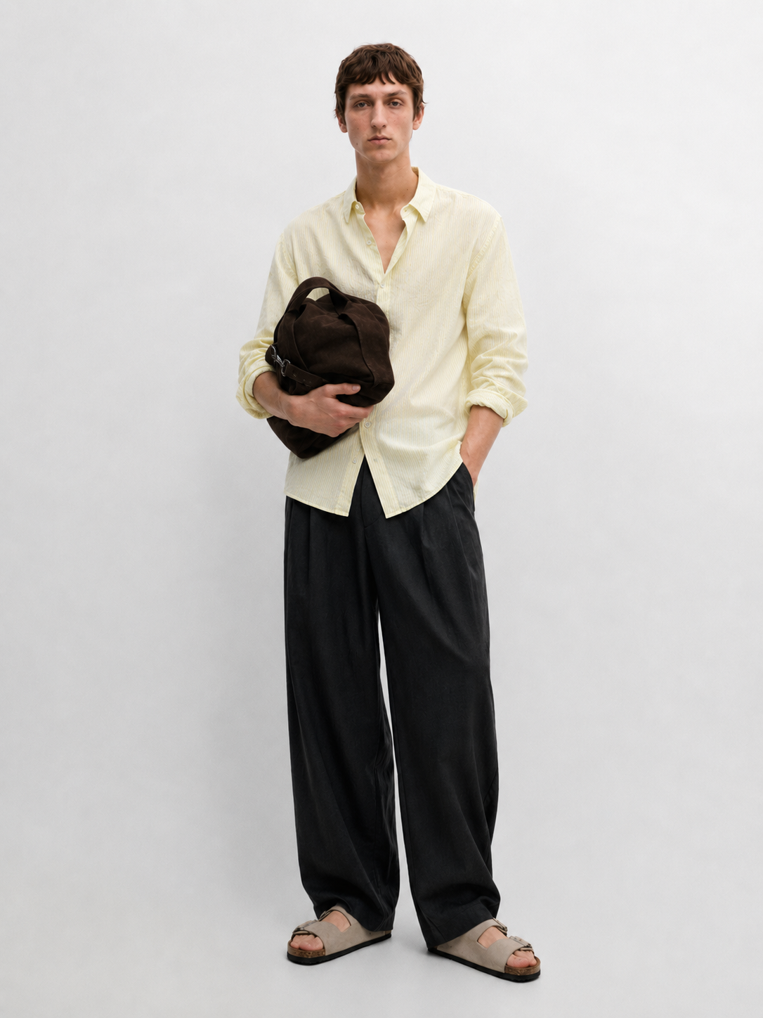 Classic oxford button down shirt - butter yellow