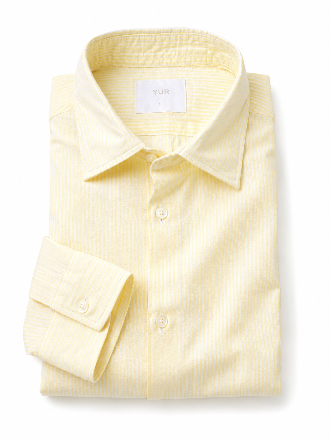 butter yellow dress shirt men Hisdern Pastel Yellow Formal Shirt Classic Pocket Style for Business L