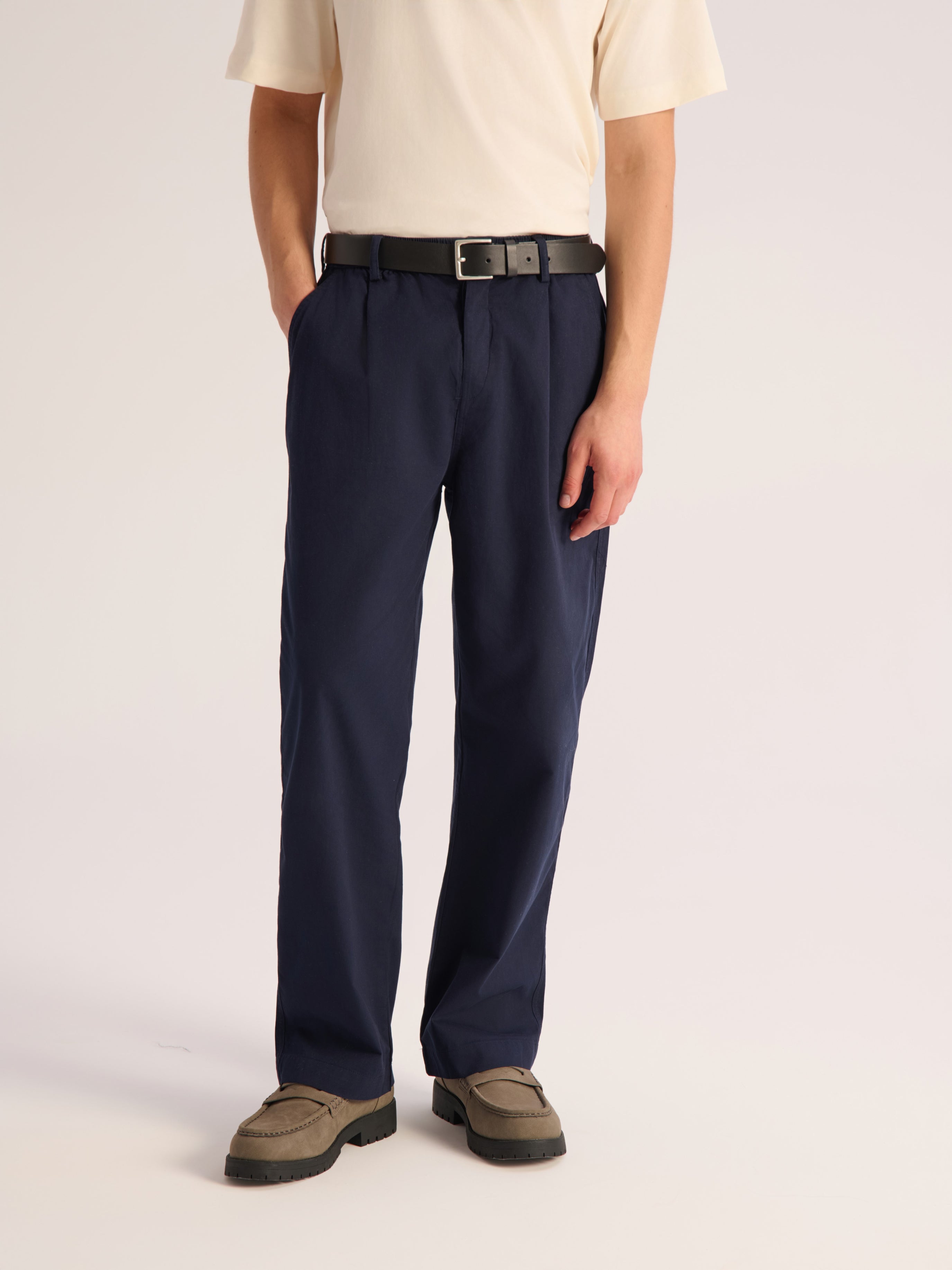 100% cotton wide trousers