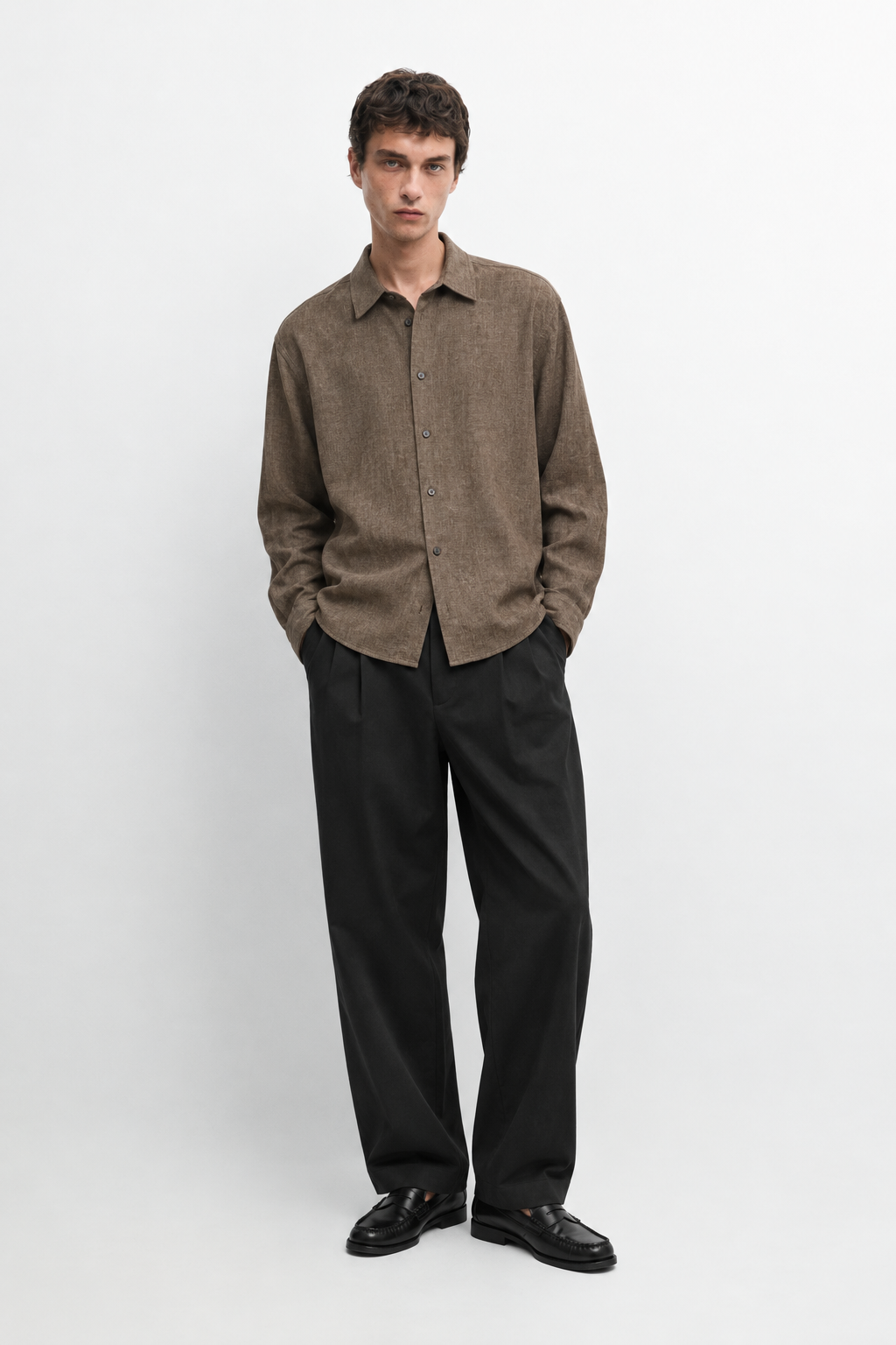 Mona Lisa shirt - love for brown