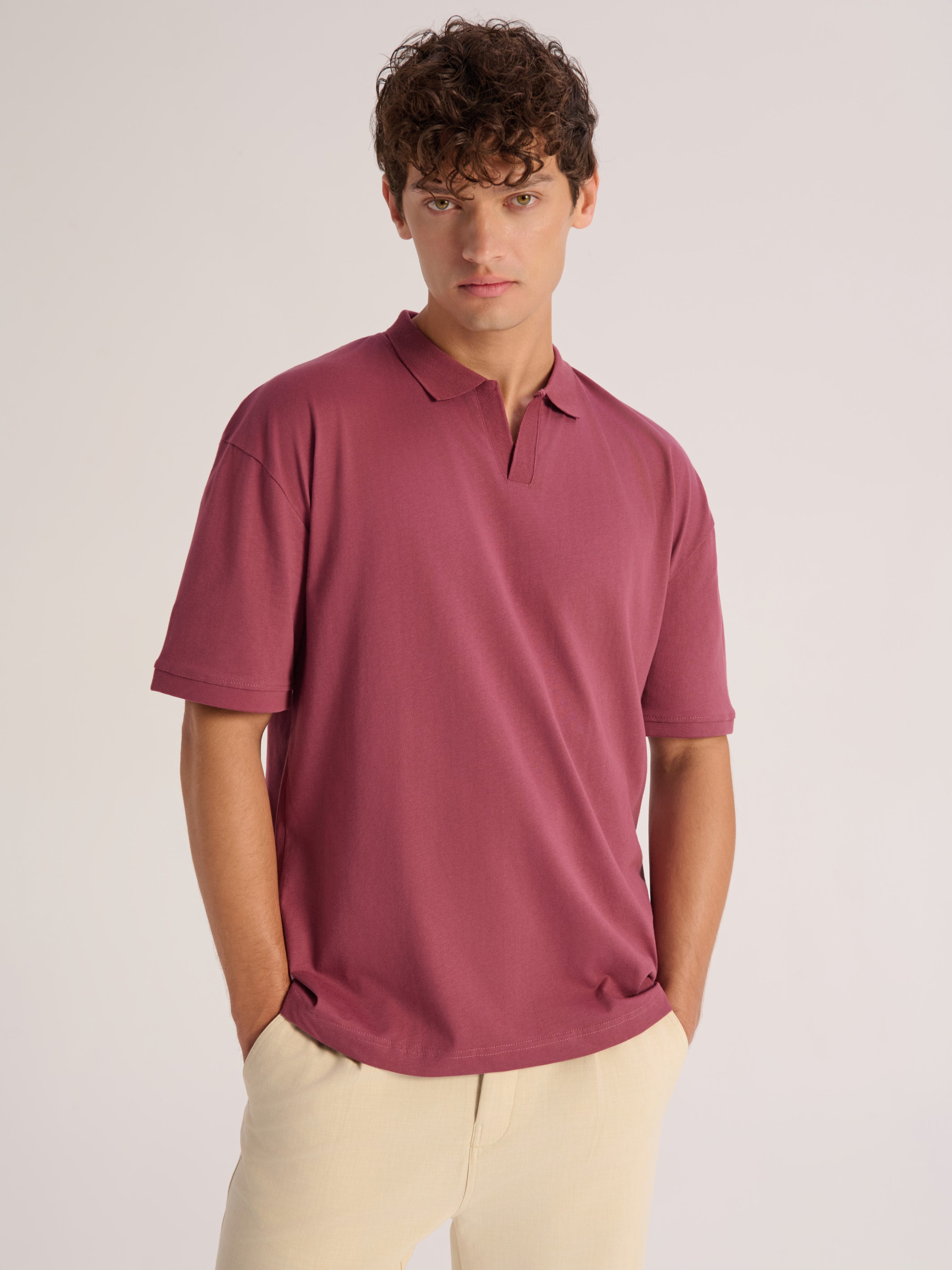 knit polo shirt