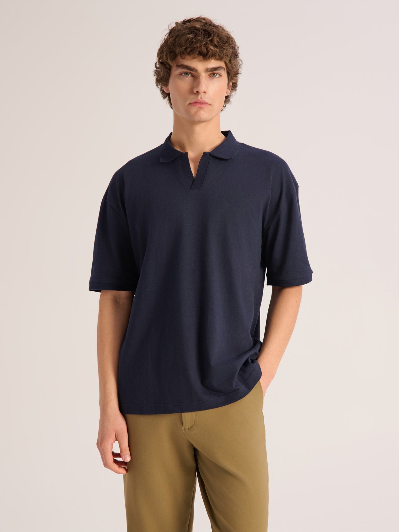 Cotton knit YUR polo shirt