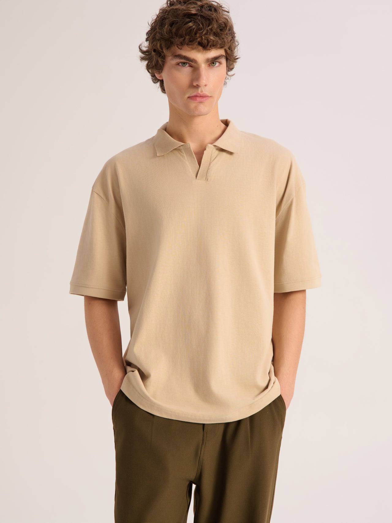 knit polo shirt