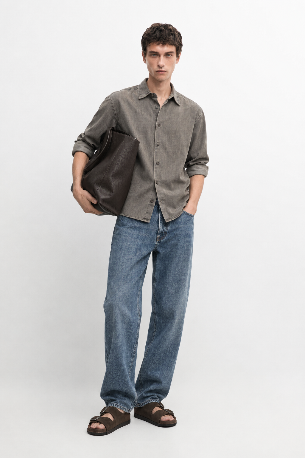 Denim regular fit shirt - Mud wash