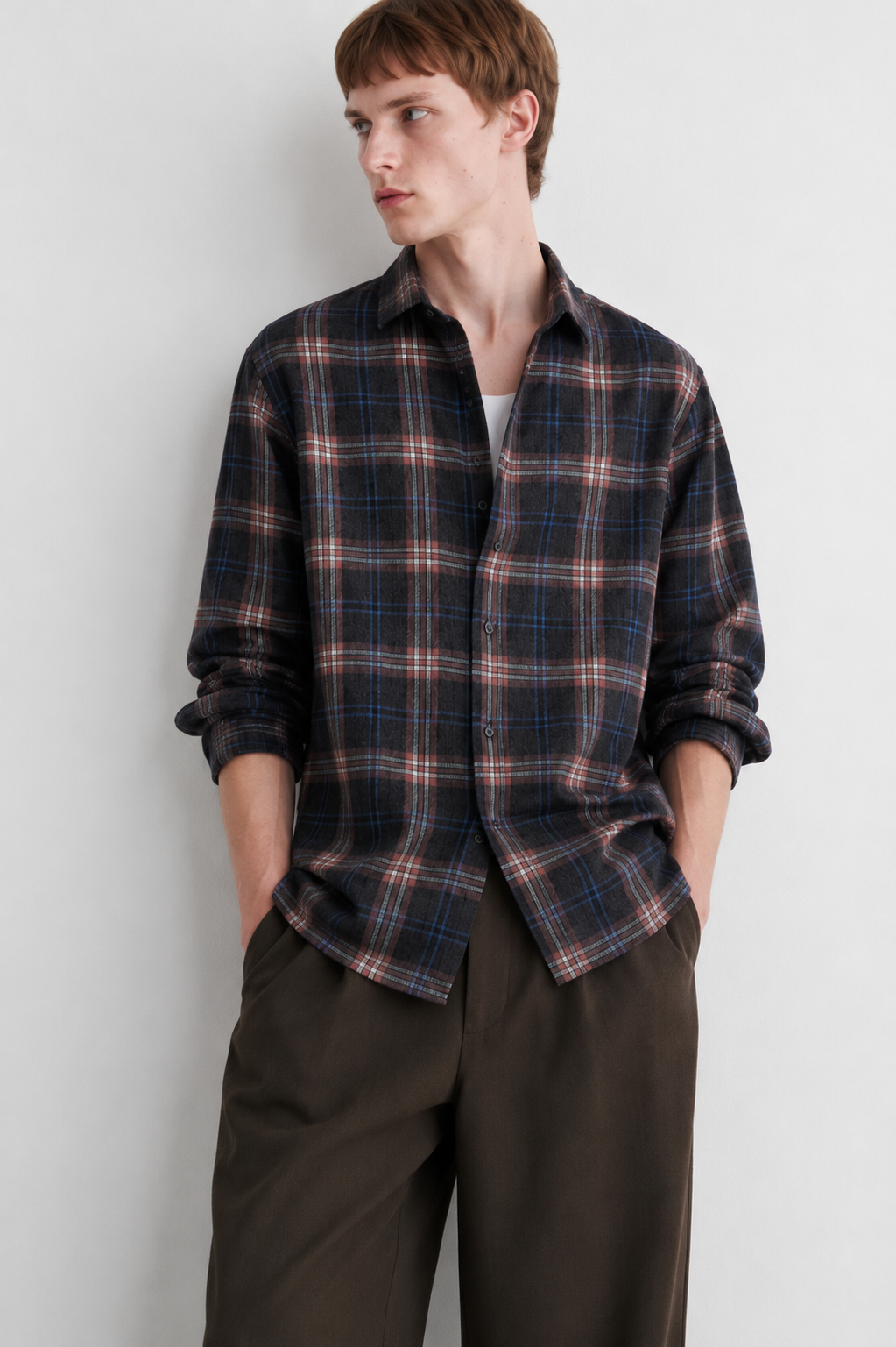 Faded relaxed fit check shirt