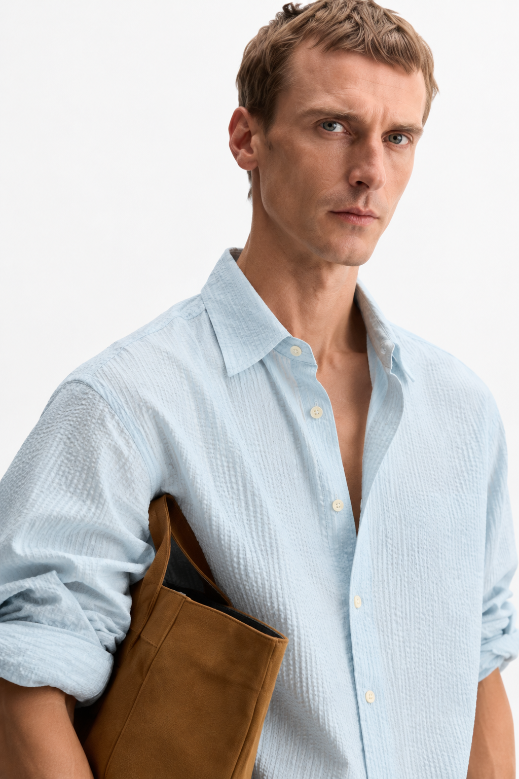 Marcus fine stripe shirt - seersucker