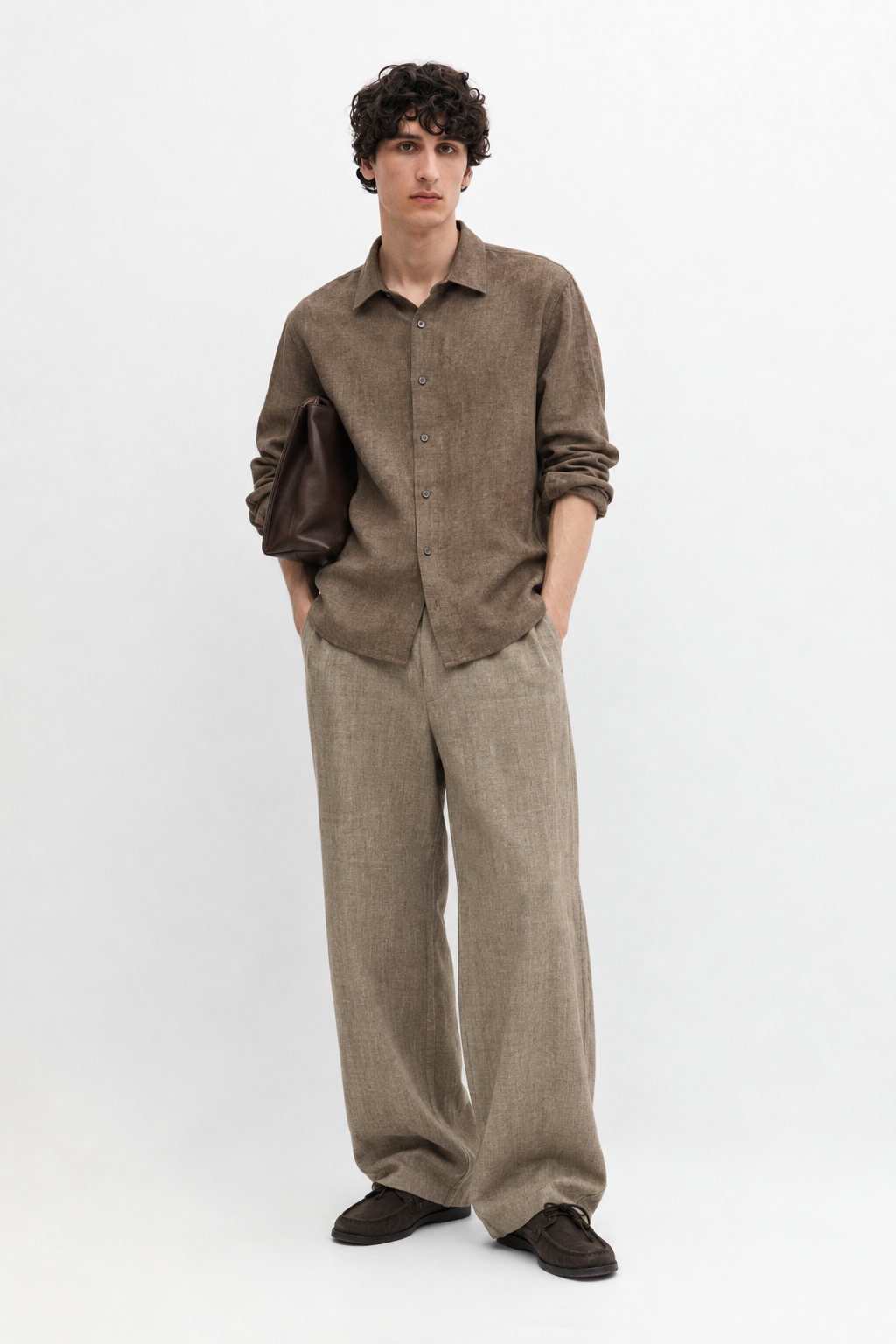 Mona Lisa shirt - love for brown