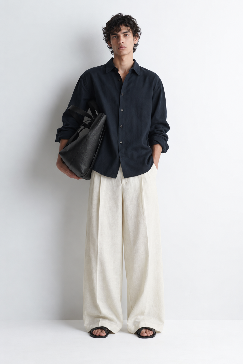 Soft touch twill shirt - deep navy
