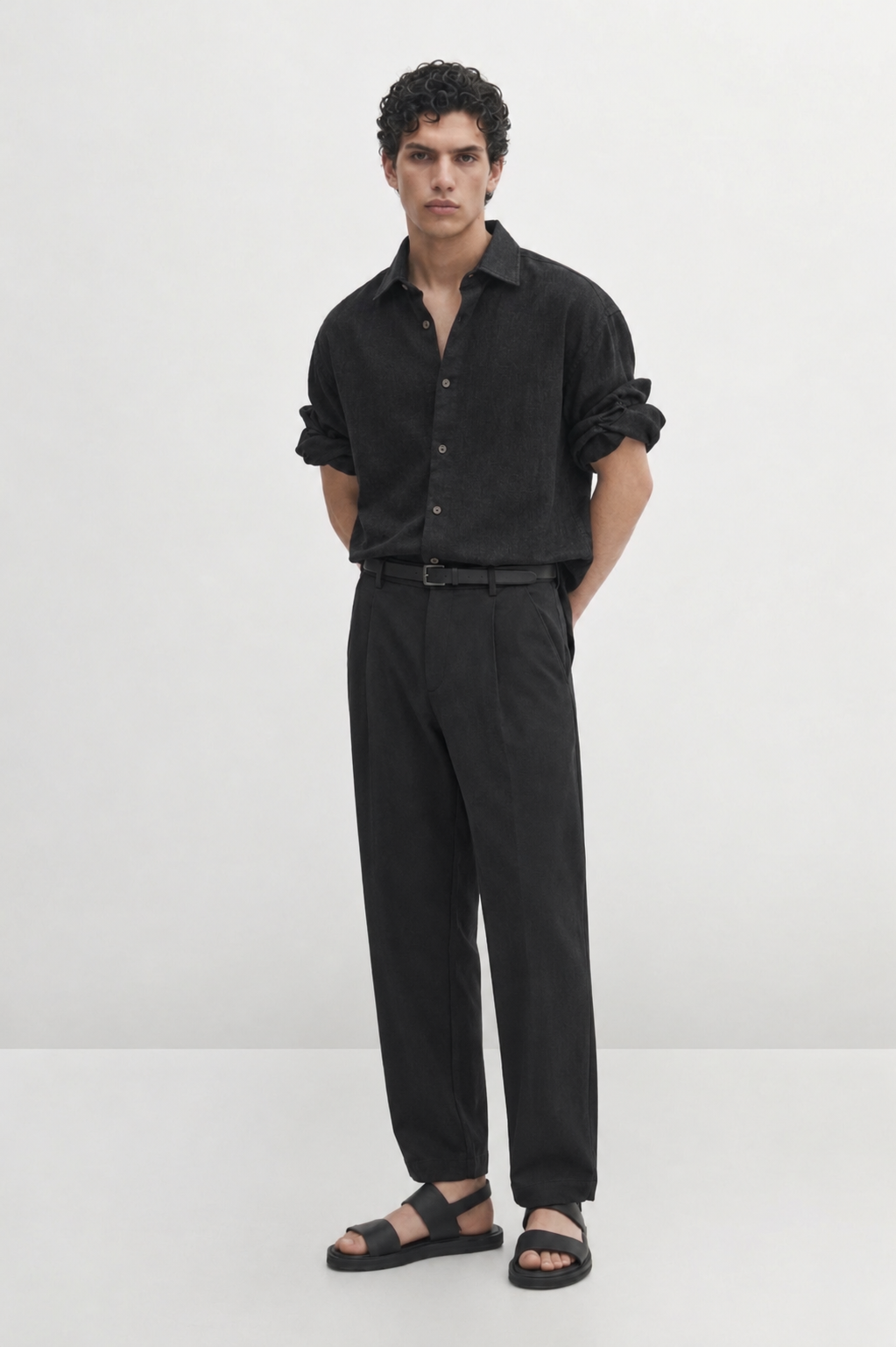 Denim regular fit shirt - Vintage black